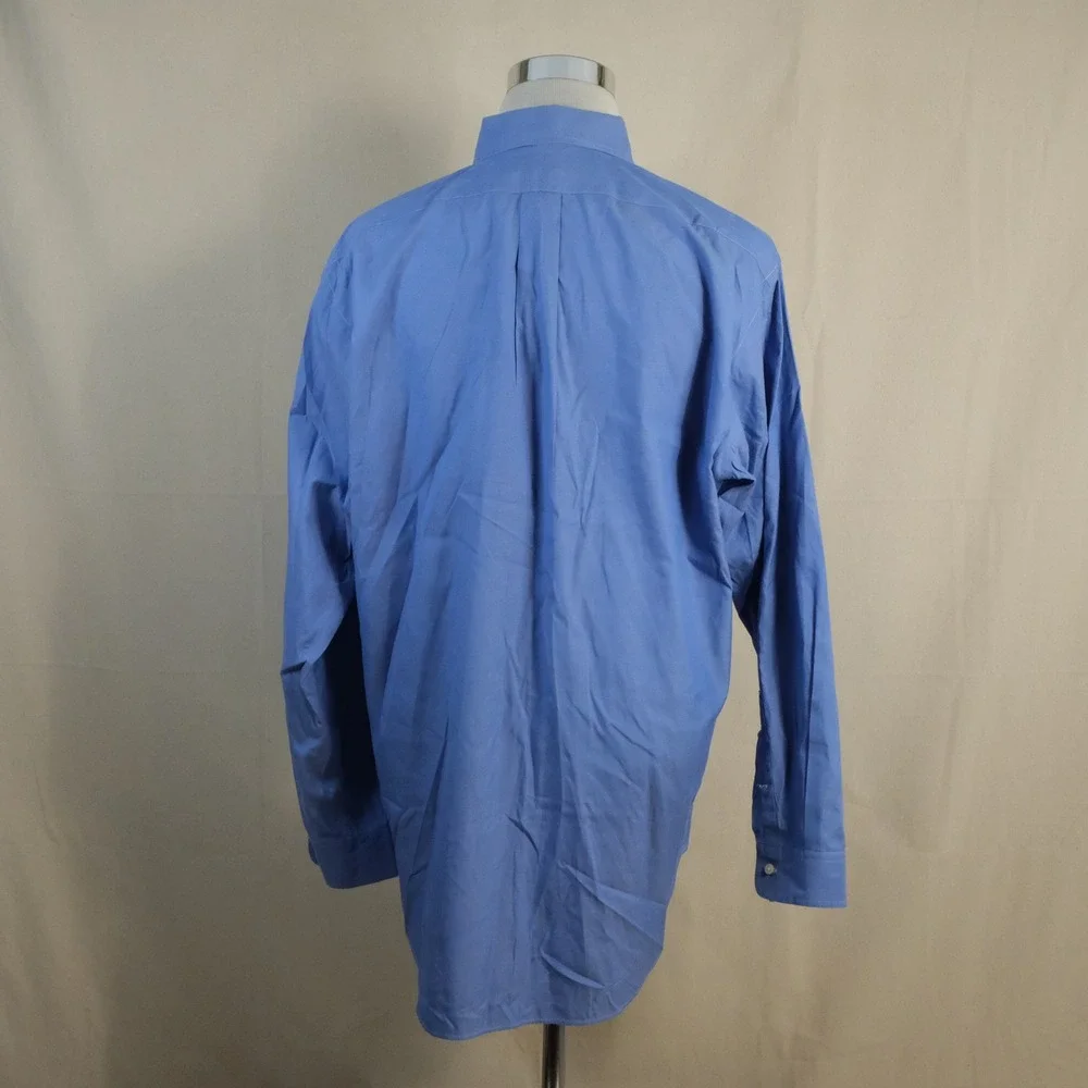 Polo Ralph Lauren 16 34/35 Classic Fit Oxford Button Down Dress Shirt Blue